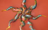 link to Large Abstract Sculpture—Metallic Multi-colored Piece w/Scales